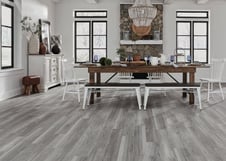 Gray Vinyl flooring with light walls