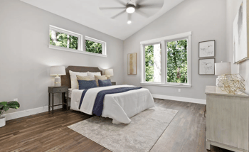 Bedrooms with vinyl plank flooring