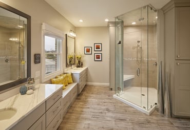 Bathroom with vinyl plank flooring