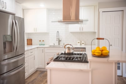 White Shaker Cabinets in a Kitchen
