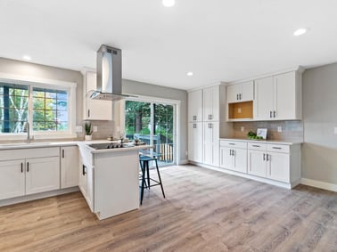 White Shaker Cabinets in a kitchen remodel