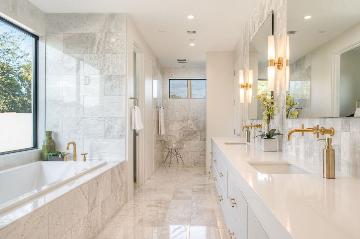 Bathroom with quartz countertops