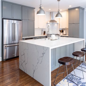 Quartz Countertops and Vinyl Flooring