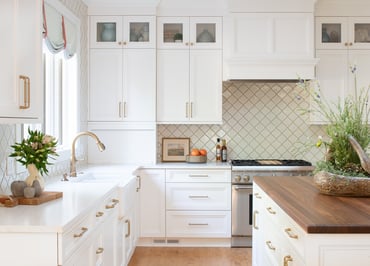 kitchen with shaker cabinets