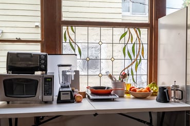 temporary kitchen setup for a remodel