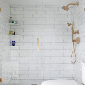 Subway tile surround