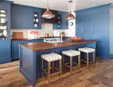 Vinyl Flooring with dark countertops
